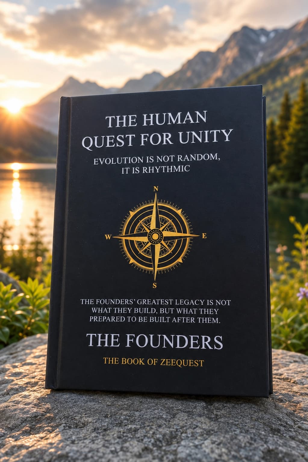 The Human Quest for Unity book cover in a mountain landscape