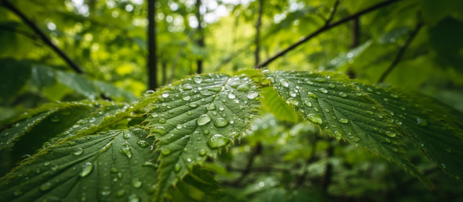 Fresh green leaves representing environmental sustainability