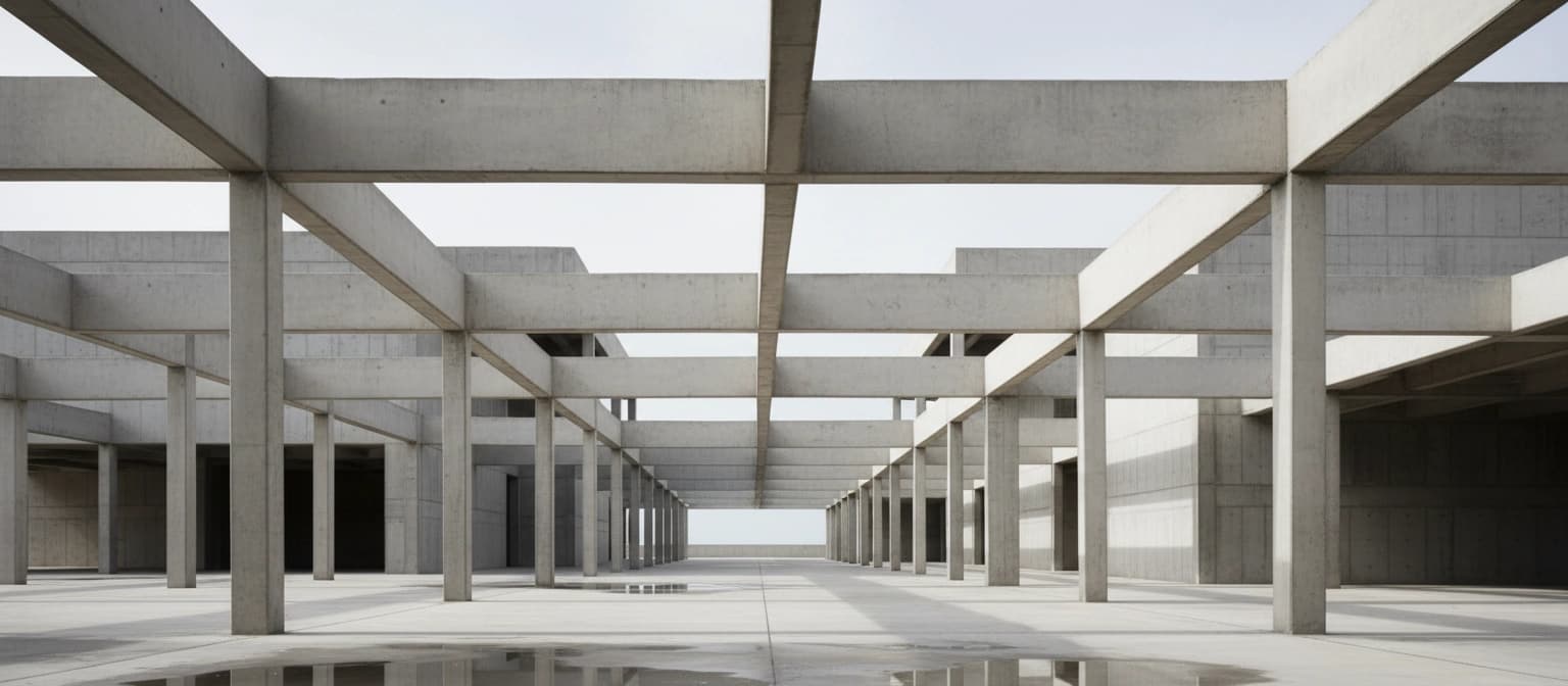 Structured concrete architecture representing integrity and strong governance
