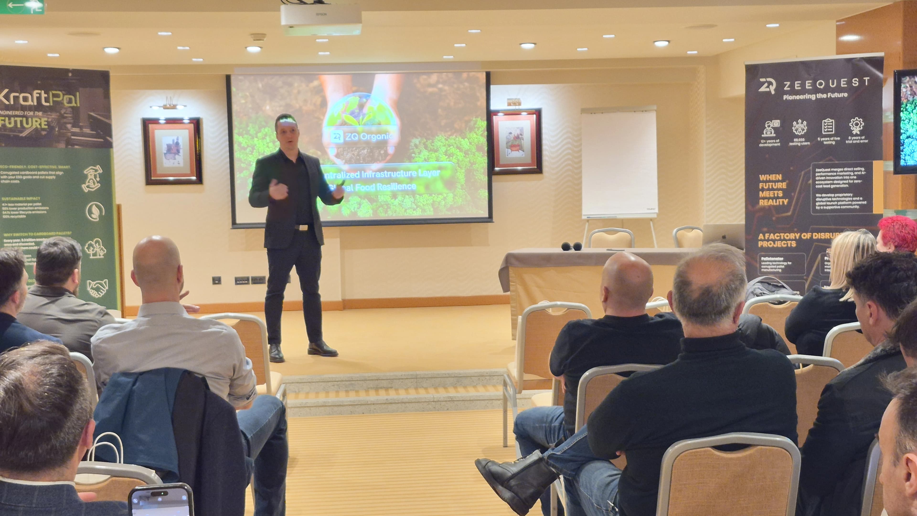Gregor Brajović presenting the ZeeQuest ecosystem