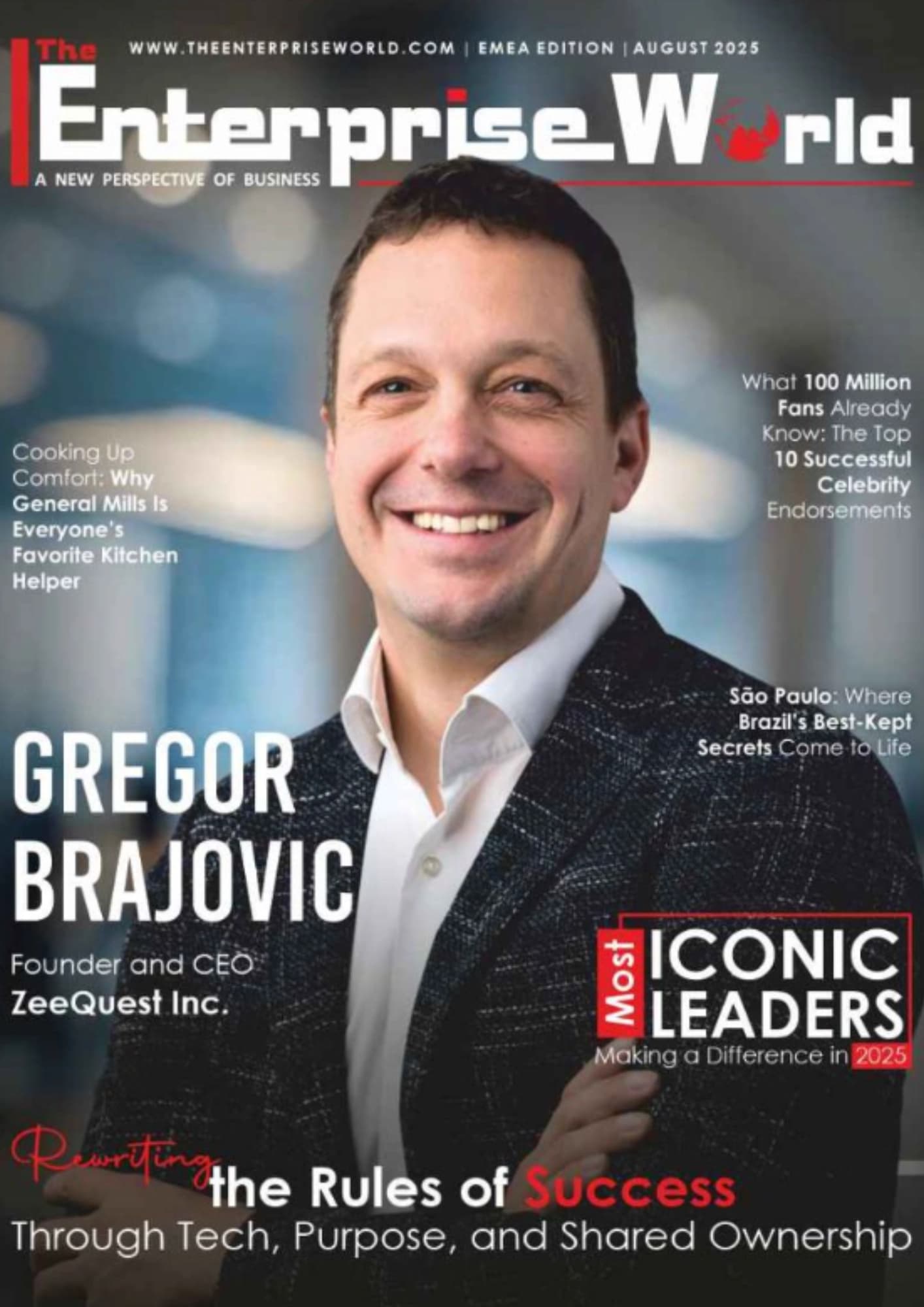 The Enterprise World cover featuring Gregor Brajović