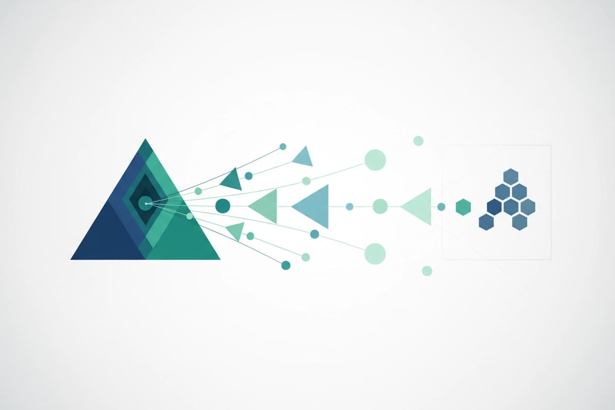 Abstract flow illustration representing value creation