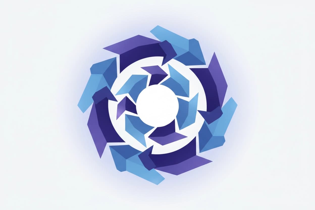Circular arrows representing continuous learning