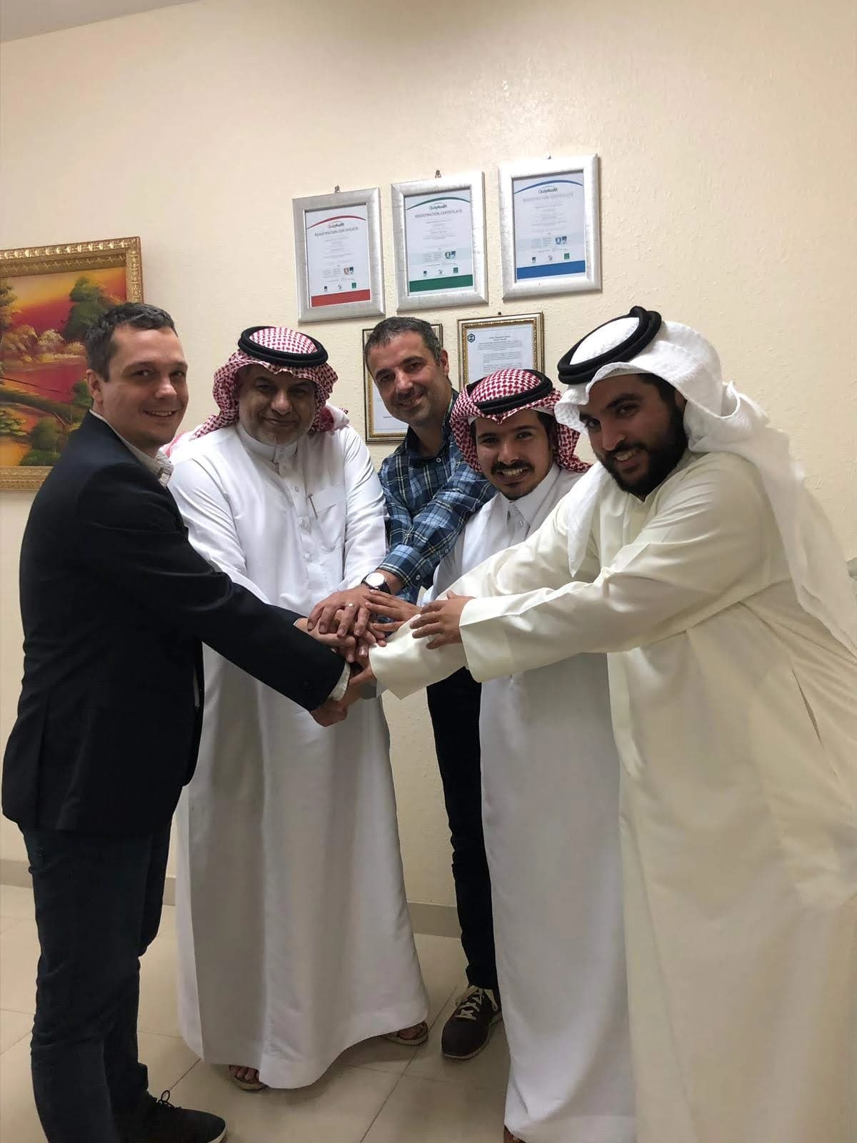 Partners joining hands to mark an international collaboration