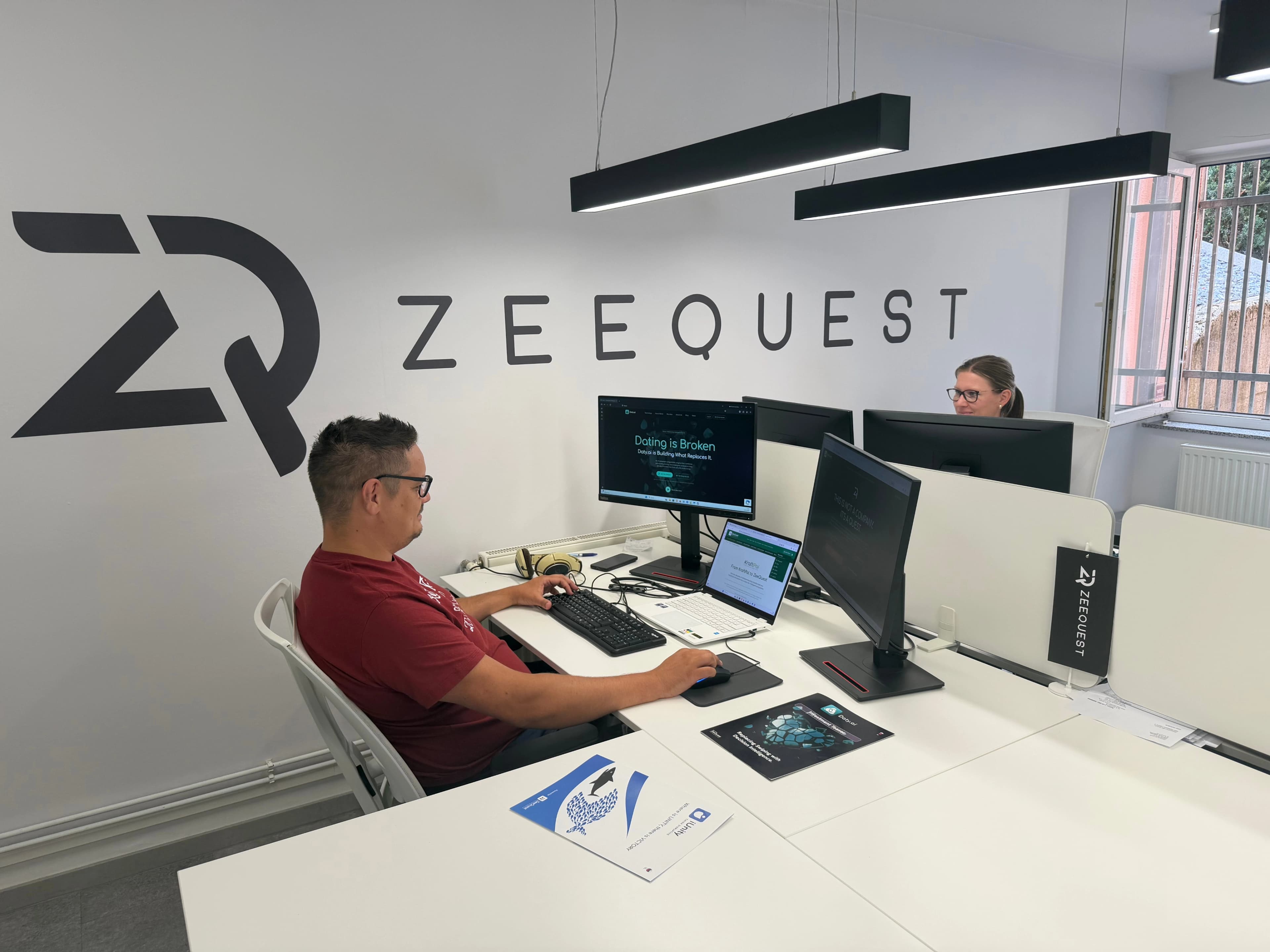 The ZeeQuest technology team at work