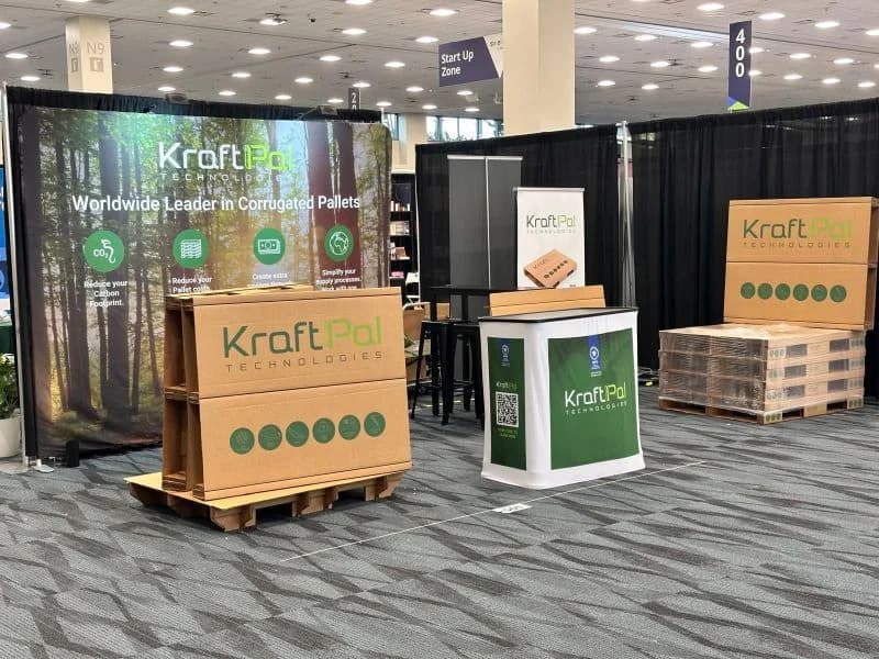KraftPal booth prepared for an industry event