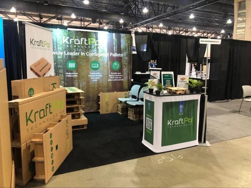 KraftPal exhibition booth and pallet display