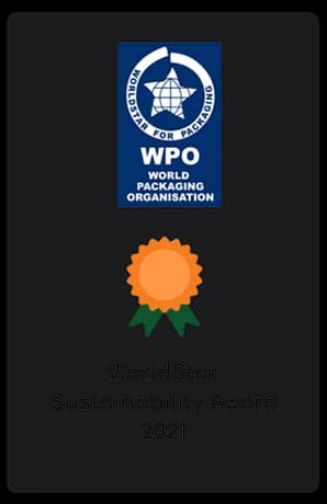 WorldStar Sustainability Award 2021 certificate