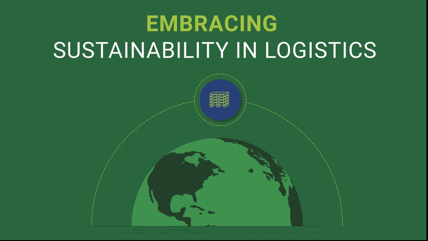 Sustainability in logistics illustration