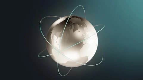 Connected globe representing international logistics