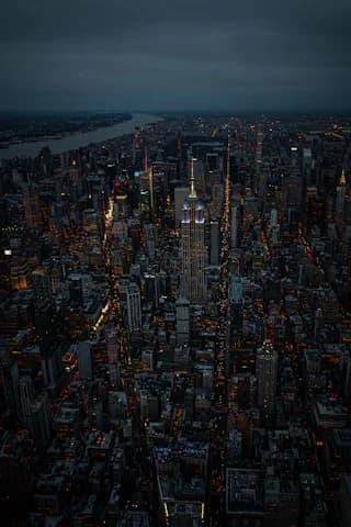 Dense city representing modern resource demand