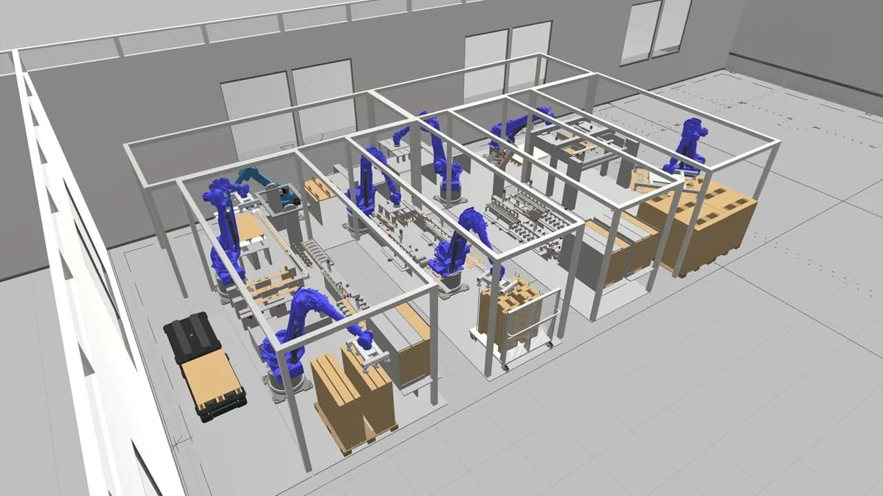 Digital model of the KraftPal production system