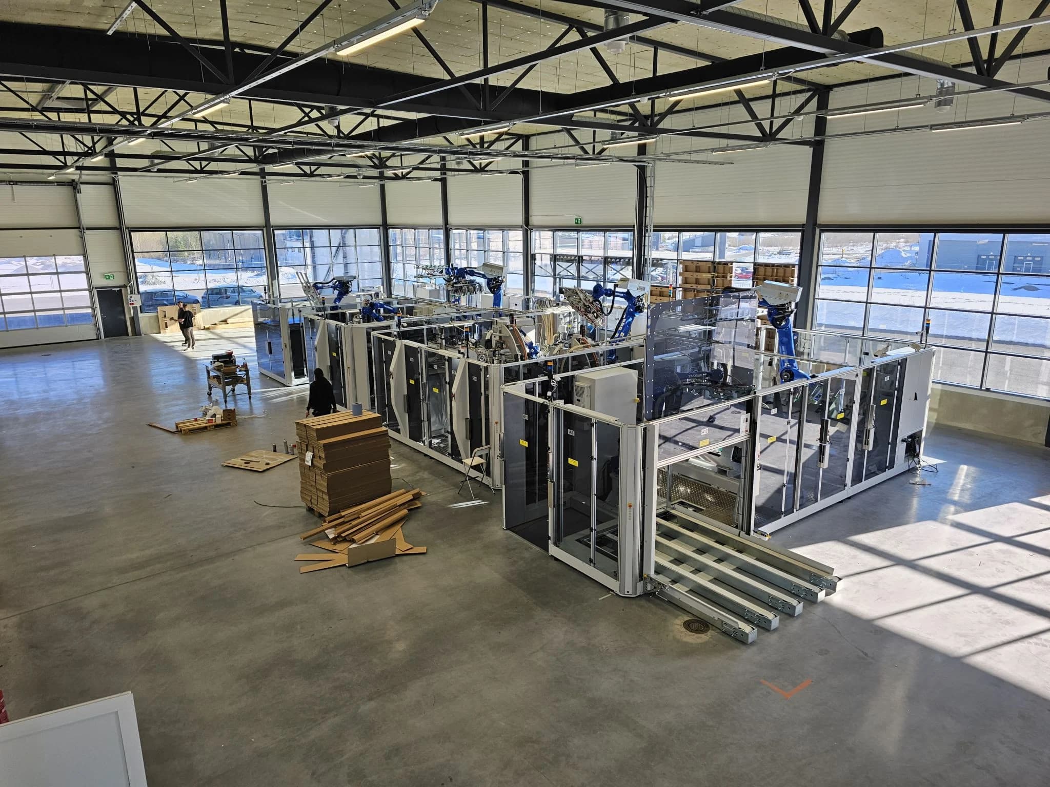 KraftPal automated production line installed in a factory