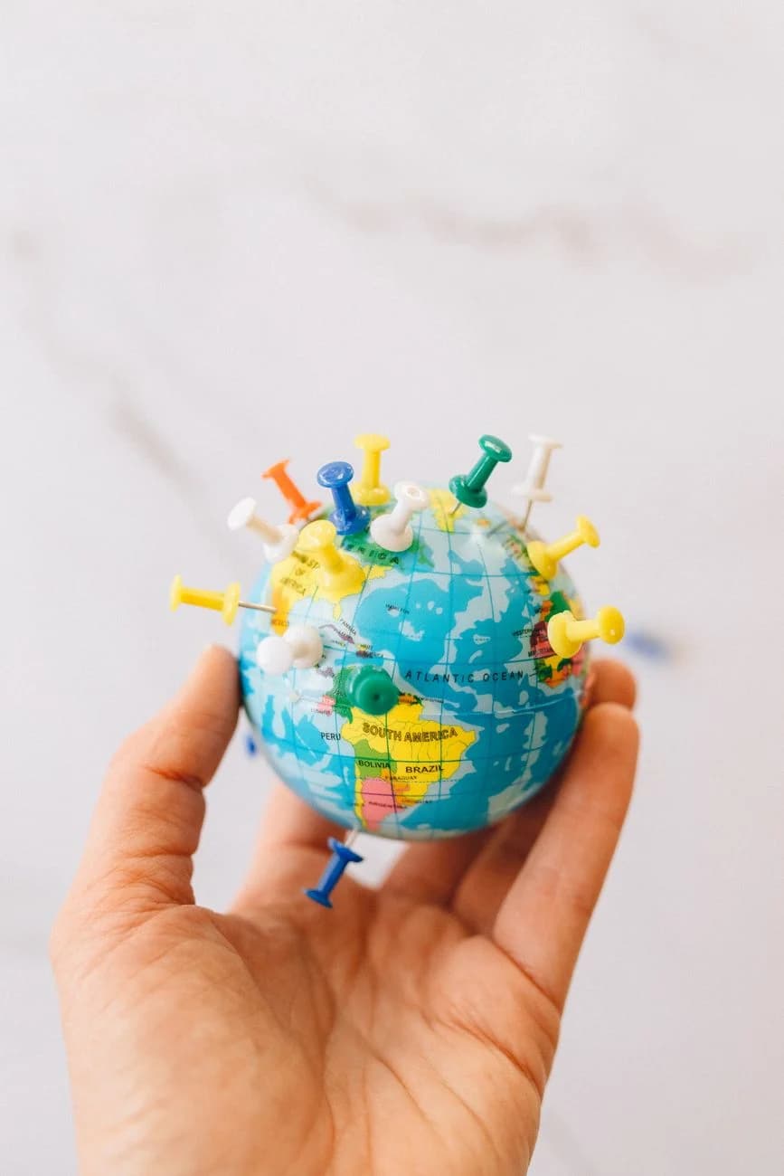 A globe representing KraftPal international expansion