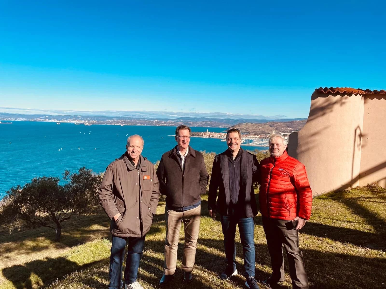 KraftPal collaborators meeting together overlooking the Adriatic coast