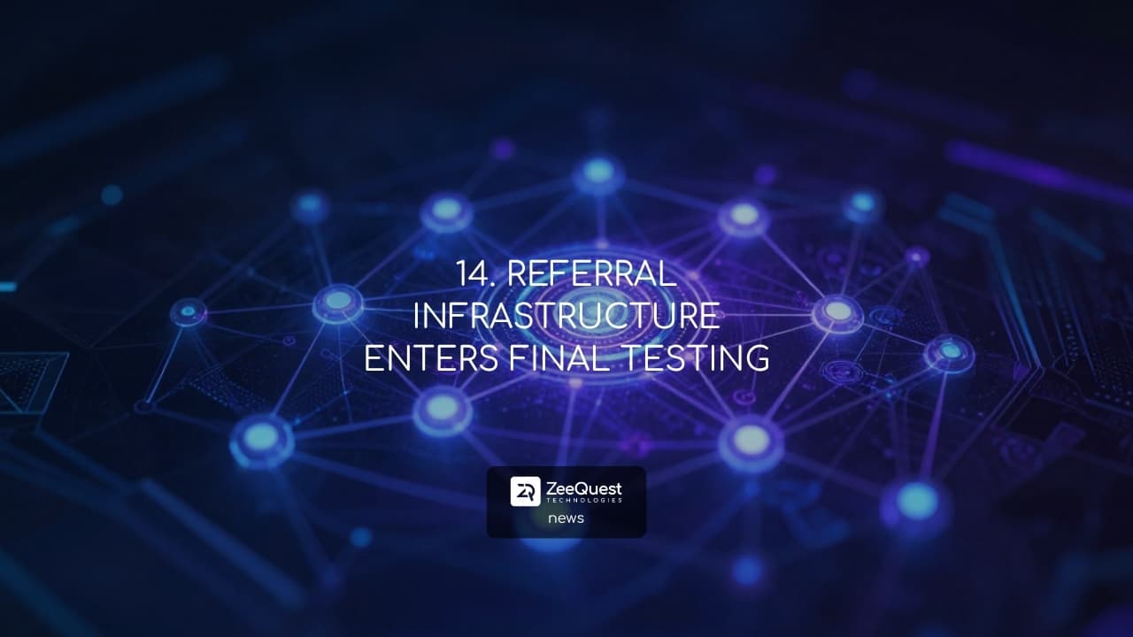 REFERRAL INFRASTRUCTURE ENTERS FINAL TESTING